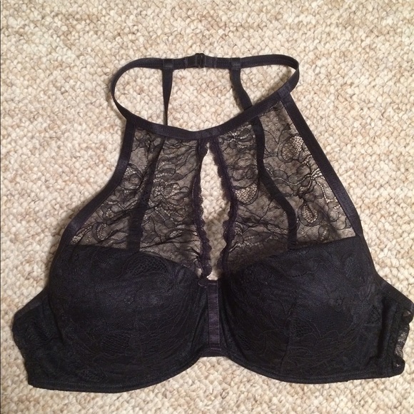 NWOT 36B Black lace push up bra - Picture 2 of 4